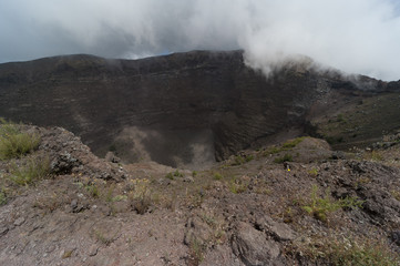 Inside view of Mount Vesuvius Volcano