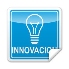 Pegatina cuadrada INNOVACION con reborde