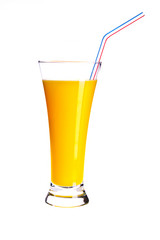 Orange juice isolated on white