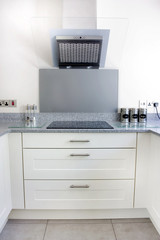 modern kitchen hob and extractor fan