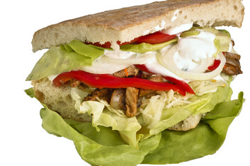 Doener Kebab mit Salat