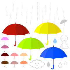Fototapeta na wymiar 傘と雨 -Umbrella-