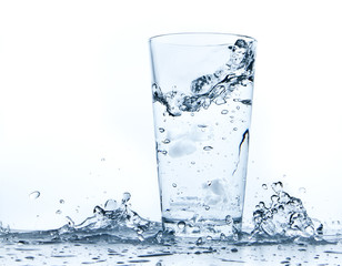 water splash in glass