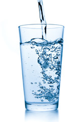 water splash in glass
