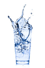 water splash in glass