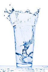 water splash in glass
