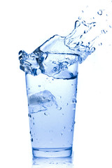 water splash in glass