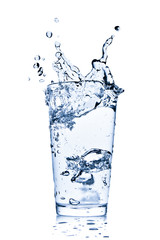 water splash in glass