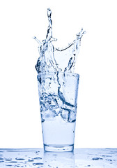 water splash in glass