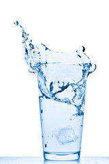 water splash in glass