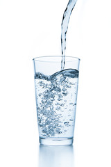 water splash in glass