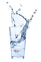 water splash in glass