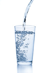 water splash in glass