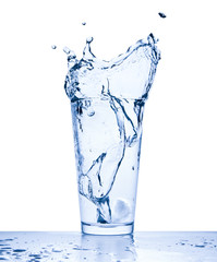 water splash in glass
