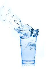 water splash in glass