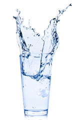 water splash in glass