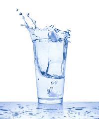 water splash in glass