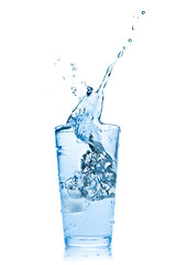 water splash in glass