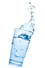 water splash in glass