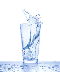 water splash in glass