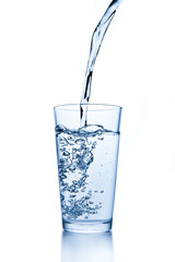 water splash in glass