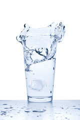 water splash in glass