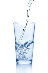 water splash in glass