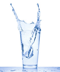 water splash in glass