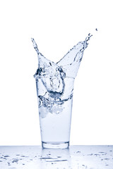 water splash in glass