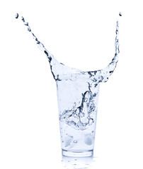 water splash in glass