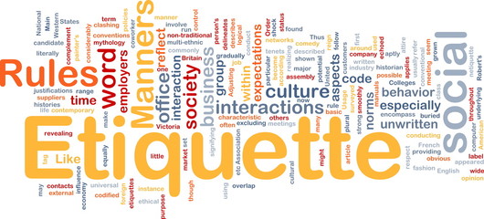 Etiquette background concept