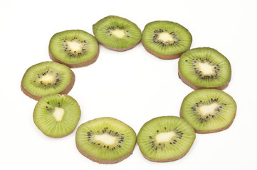 Ring of sliced Kiwi fruit