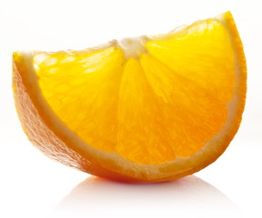 Orange slice on a white background.
