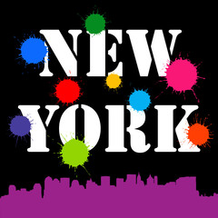 New York theme illustration