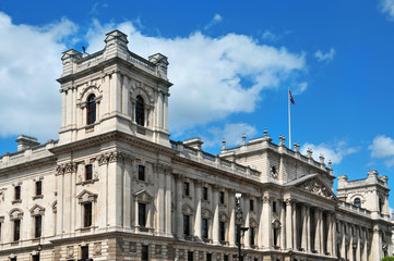 Fototapeta na wymiar HM Treasury siedzibą w Londynie, Wielka Brytania