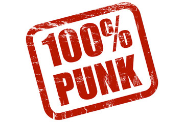 Grunge Stempel rot 100% PUNK