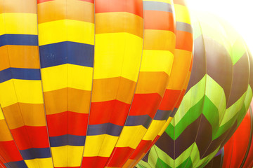 Fototapeta premium Photo of color hot air balloon and sunny day