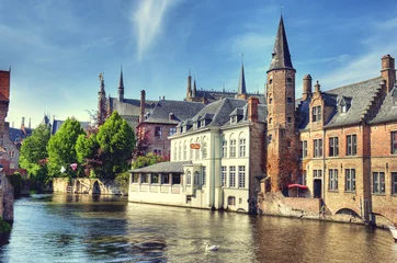 Foto op Canvas HDR van Brugge © Kevin Puget