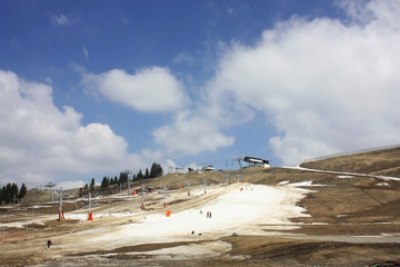 station de ski, fin de saison à Avoriaz