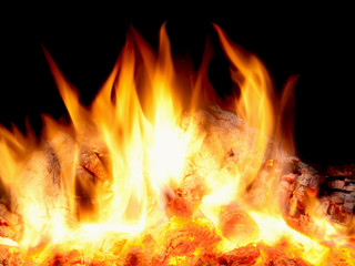 Beautiful flames of fire