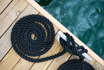 rope of yacht - Powered by Adobe