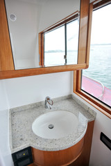 bathroom in yacht