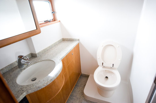 Toilet in yacht