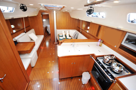 Fototapeta yacht interior