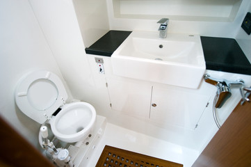 Toilet in yacht