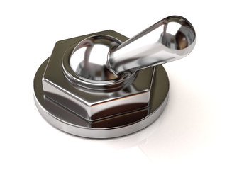 Toggle switch isolated on white