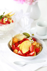 Natural yogurt with fresh fruits