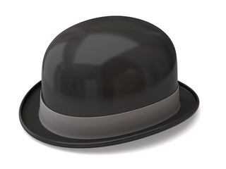 Bowler hat isolated on white background