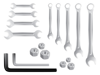 set of stainless spanners -realistic illustration