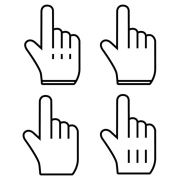 Computer Maus Computermaus Mauszeiger Cursor Hand Set 3